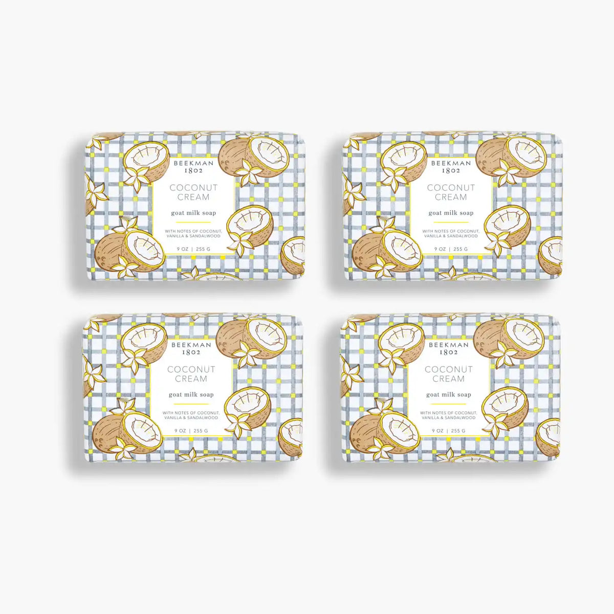 Coconut Cream Goat Milk Soap Set of 4